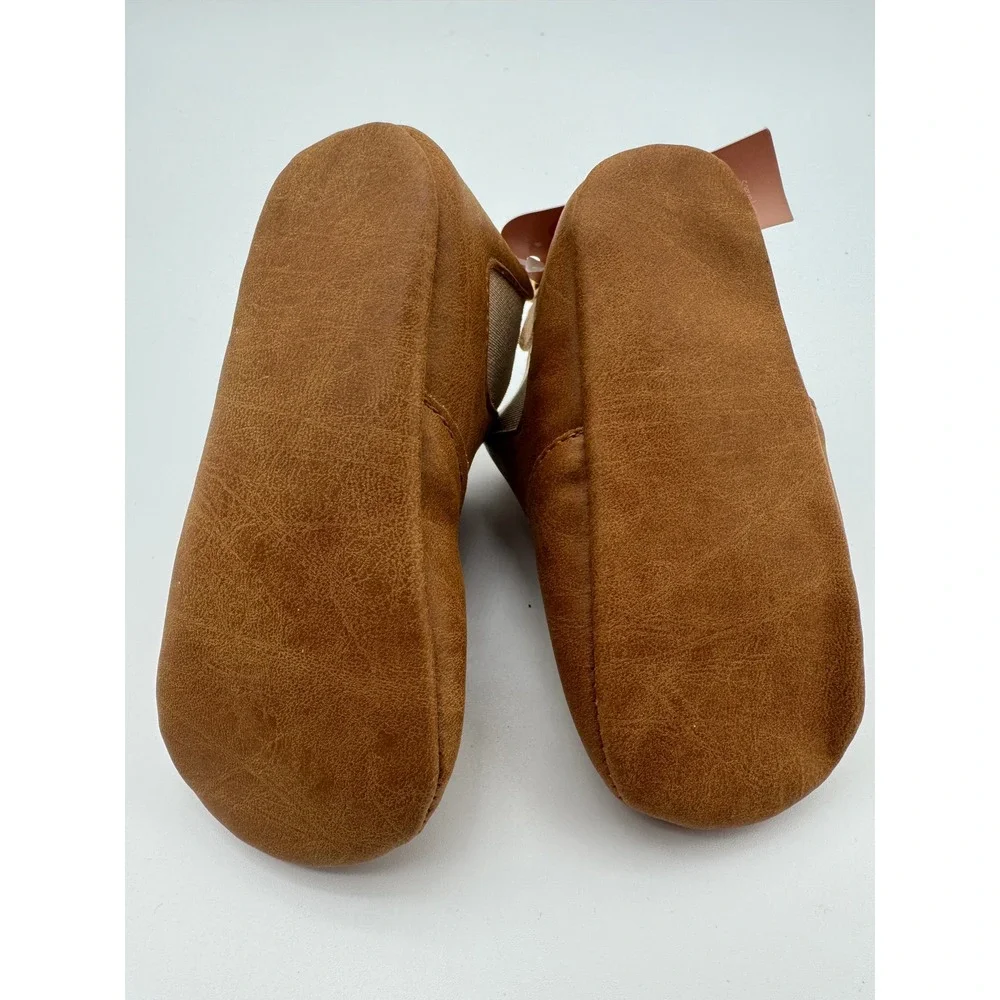Toddler Booties Brown Slip On Size 6 Casual Baby Shoes‎ Soft Sole